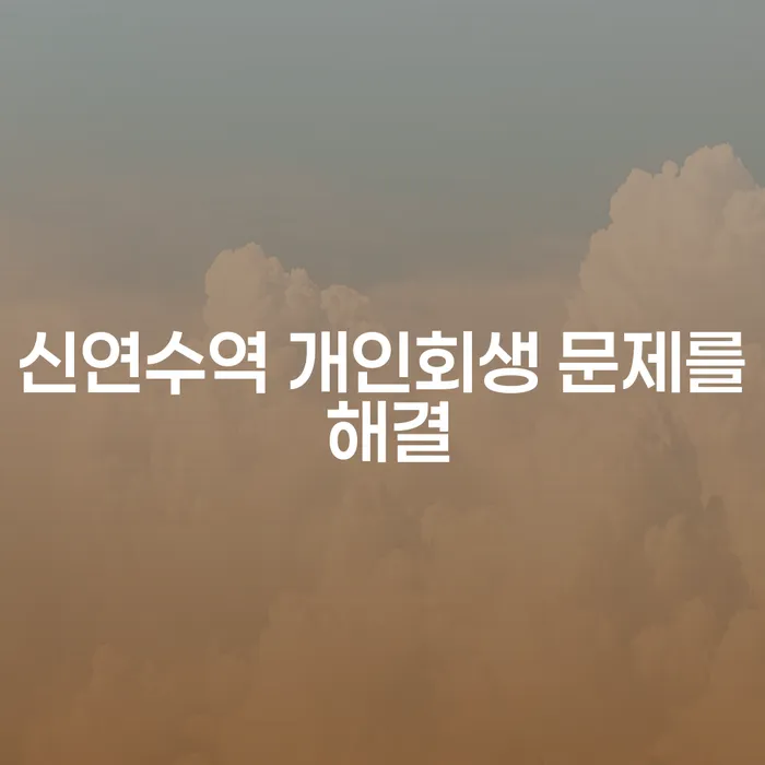 신연수역 개인회생 문제를 해결