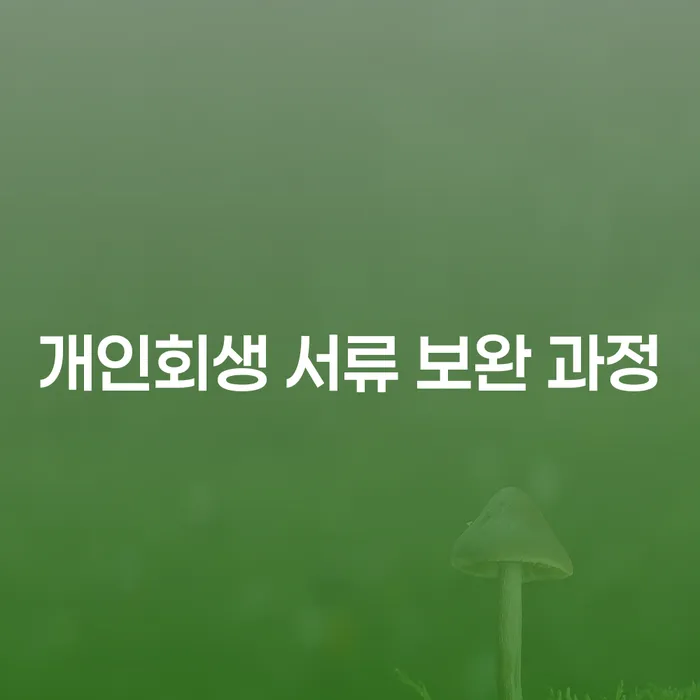 개인회생 서류 보완 과정, 제대로 알고 준비해야 합니다!