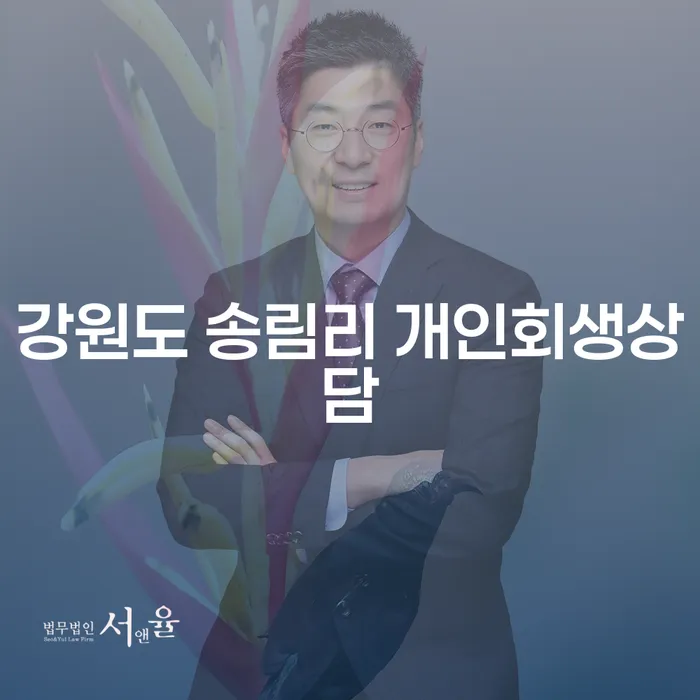 강원도 송림리에서 개인회생상담을 받아야 할까요?