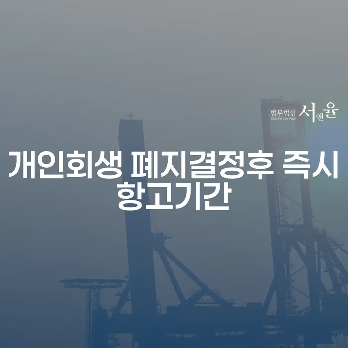 개인회생 폐지결정 후 즉시항고기간에 대해 알아보셨나요?
