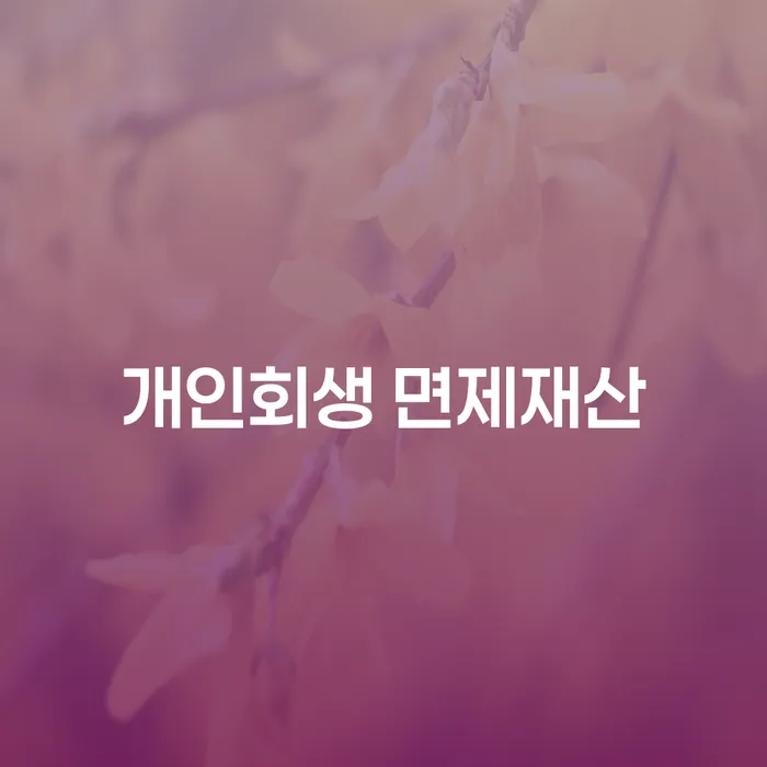 개인회생 면제재산과 신용조사비용, 당신의 채무 해결을 위한 최선의 선택은?